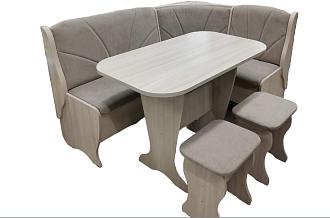 Кухонный угол Лагуна ш1480хг1080хв87 набор стол + 2 табурета лдсп шимо светл №465