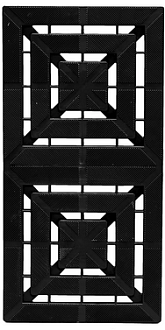 Плитка садовая пластик Малахит Мини 0,285*0,57*0,022м черная /уп/6шт/1 кв/м/