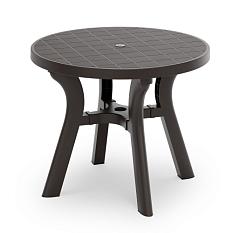 Стол садовый пластик круглый Атлант 900*750мм мокко /М8942/