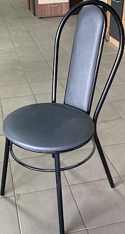 Стул Фьюжн серый полимер с каркасом черный матовый