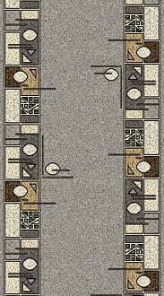 Дорожка Лайла де Люкс 1,2м 15704_10766 сер /Абстр/