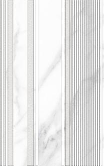 Вставка Новомосковск Marmo British Stripes белая 25*40