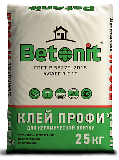 Клей для керамической плитки Бетонит Профи 25кг