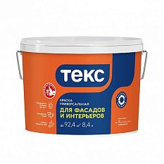 Краска в/д для фасадов и интерьеров универсальная 13кг/ 8,4л Текс база A белая
