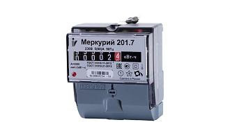 Счетчик Меркурий 201.7 2025г 1т 1ф 220В 5-60А 1кл точ