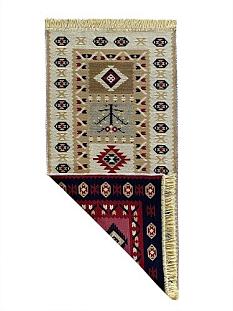 Ковер хлопковый Kilim Gold 0,6*1,2 57231 беж/красн