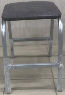 Стул-табурет Монтана серый крокодил с каркасом светлый мусс