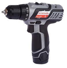 Аккумуляторная дрель Интерскол 12В ДА-12ЭР ПРОМО 2 Li-ion акк 2,0А/час 1400об/мин 28Нм 10мм 1кг КОРОБКА 434.2.2.20/595.2.2.20