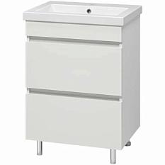 Тумба с умывальником Енисей 60 белая 2 ящика 60*80*42,1
