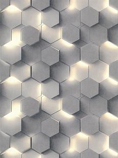 Обои Палитра Аспект виниловые на флизелине горячего тиснения 1,06*10м 70669-41 Гексагон /6/