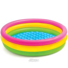 Бассейн Intex 147*33см V 298л Радуга надувной 57422