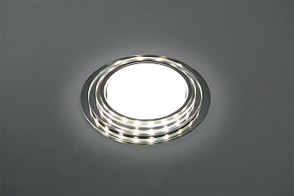 Светильник декоративный GX53 CD5024 прозрачный хром с белой подсветкой 15W 40524