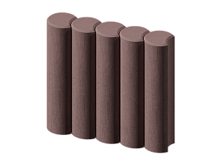 Бордюр вибропрессованный Палисад круглый коричневый стандарт 120*150*500мм Тула