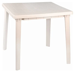 Стол садовый пластик квадратный 800*800*740 бежевый /М8154/