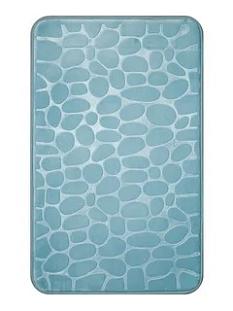 Коврик на резиновой основе Камни 50*80 1 предм S005 бирюзовый ъъ