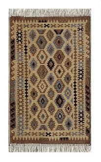 Ковер хлопковый Kilim Usak 0,8*1,5 1674 беж