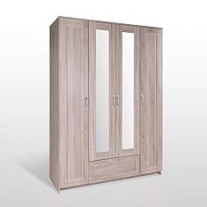 Шкаф Сириус 4-х створчатый ш1560*г590*в2200 с 2 зеркалами и ящиком сонома /2.02.01.520.3/