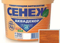 Тонирующий антисептик алкидно-акрилатный Сенеж Аквадекор 109 орех 2,5кг /2/