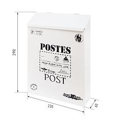 Ящик почтовый металлический с замком 29*22 №3010 белый