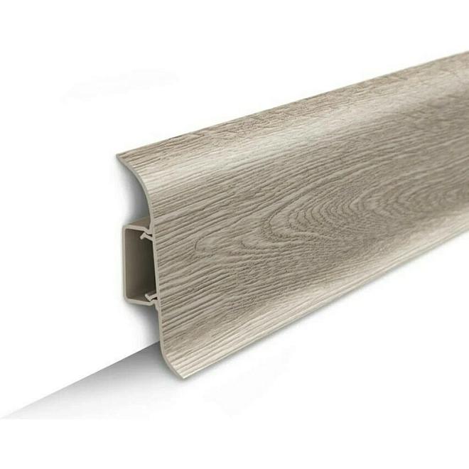 Плинтус напольный 415 дуб палена с кабель-каналом 2,2*0,055м