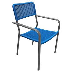 Кресло Ротанг пластик 560*560*830мм синий