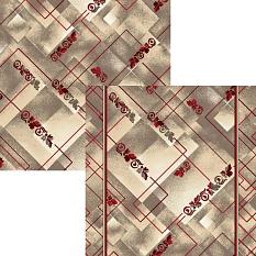 Палас Войлок 2,5*3 1724 бордо /Абстр/