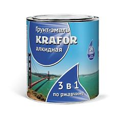 Эмаль по ржавчине 3в1 голубая 5,5кг /4/ Крафор