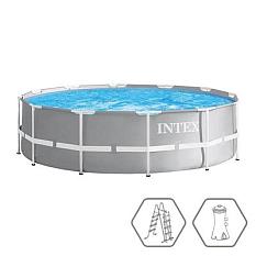 Бассейн Intex 366*99см V 8592л металл каркас с фильтр насосом, лестница 26716