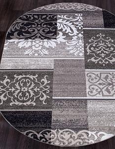 Ковер Сильвер 0,8*1,5 D216 сер ОВАЛ