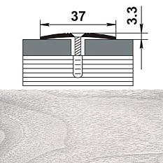 Порог стык ПС03.1350.106 1,35м 37*3,3мм ясень белый/6/