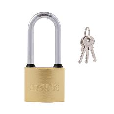 Замок навесной закал дужка ЗН-810дд-38мм 3 ключа стальное покрытие (авт запирание)