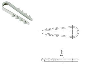 Дюбель-хомут&nbsp;&nbsp;5-10 для крепления кабеля