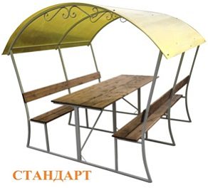 Беседка Стандарт разборная ш2200*д2000*в2000мм каркас без поликарбоната — фото в Интердекор