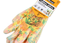 Перчатки полиэстер с нитриловым полуобливом в ассортименте 67743