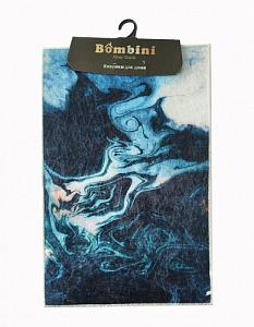 Коврик на резиновой основе Турция Bombini Velvet 50*80 1 предм S100 син ъъ