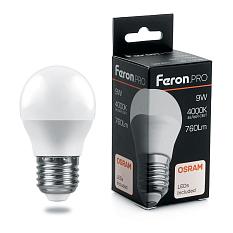 Лампа светодиодная Е27 Шар 6Вт 230V 2700K LB-1406 OSRAM LED теплый 38068