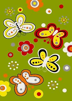 Ковер Фэнси 1,5*2,3 20755_22011 Бабочки зел