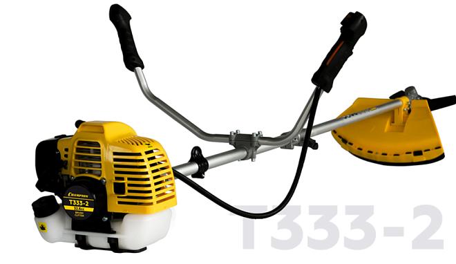 Триммер бензиновый Чемпион 0,9кВт T333-2/Т333 33см3 1,22лс 0,95л леска 1,6-3мм 25/40см 7,6кг