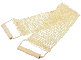 Мочалка из сизаля 110*560мм с деревянными ручками /40057/