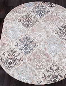 Ковер Валенсия Делюкс 1*2 D310 крем/кор ОВАЛ