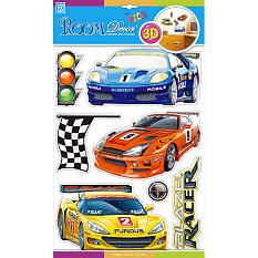 Наклейки для декора 1012 гоночные машины