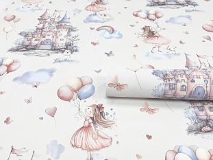 Обои Эрисманн виниловые на флизелине&nbsp;&nbsp;горячего тиснения 1,06*10м 60948-02 Детская история замки /6/