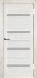 Дверное полотно экошпон Лайт 24 лиственница белая ДО 200*60 белое стекло РАСПРОДАЖА