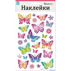 Наклейки для декора 5206 радужные бабочки 