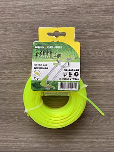 Леска для триммера 3мм*15м круг ЛС-215030/78700 /12/