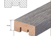 МДФ рейка интерьерная дуб серый 35*16*2700мм