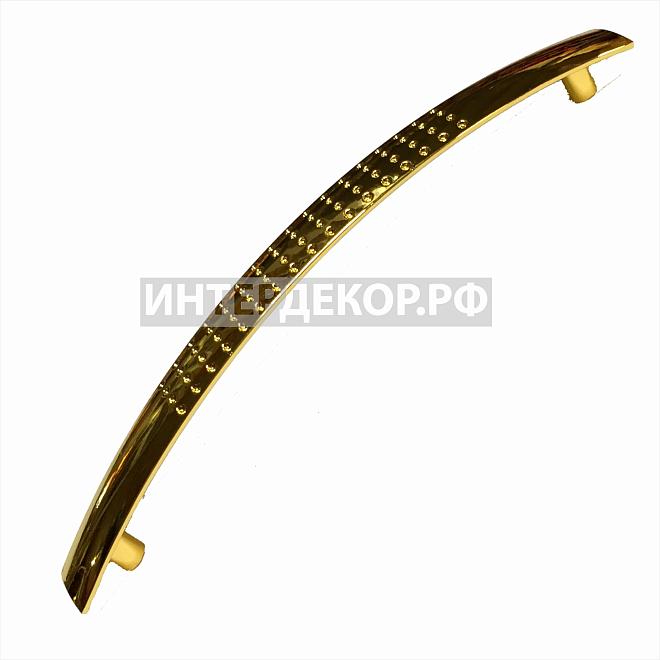 Ручка-скоба 128мм мост с точками золото 2687