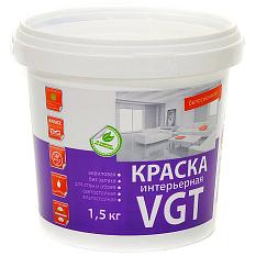 Краска в/д интерьерная 1,5кг ВД-АК-2180 влагостойкая белоснежная /6/