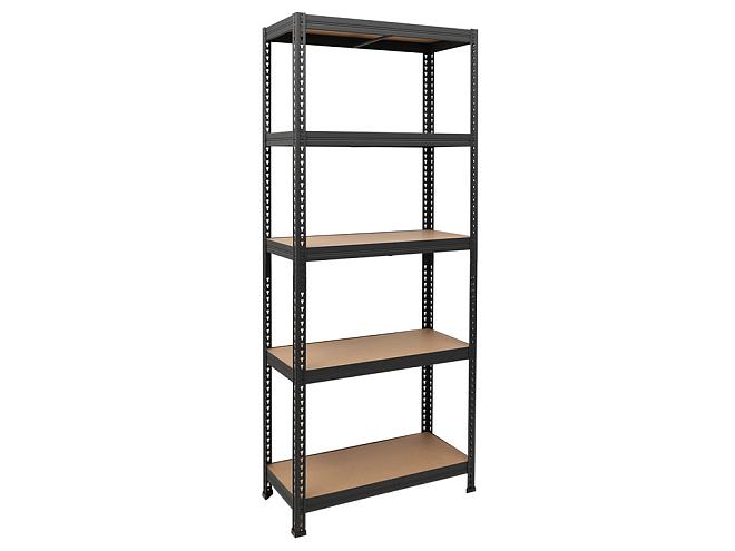 Стеллаж SBL 180KD/75х35/5 черный в1803ш750г350 /750кг/стеллаж/