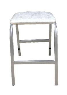 Стул-табурет Монтана жемчуг крокодил с каркасом светлый мусс